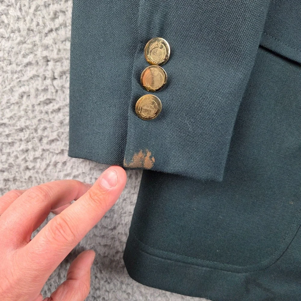 Vintage Corbin Green Blazer Butler‎ National Golf Club Brass Buttons USA 44